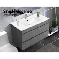 Cefito 900mm Bathroom Vanity Cabinet Basin Unit Sink Storage Wall Mounted Cement Bathroom Accessories Kings Warehouse 