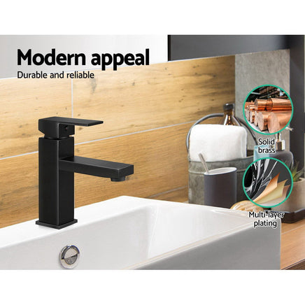 Cefito Basin Mixer Tap Faucet Bathroom Vanity Counter Top WELS Standard Brass Black Cefito Kings Warehouse 