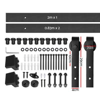 Cefito Sliding Barn Door Hardware Track Roller Set 3.66m Slide Office Bedroom Kings Warehouse 
