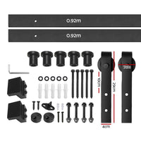 Cefito Sliding Barn Door Hardware Track Set 1.83m Roller Slide Office Bedroom Kings Warehouse 