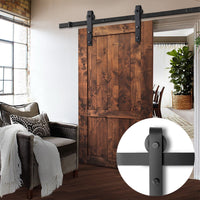 Cefito Sliding Barn Door Hardware Track Set 1.83m Roller Slide Office Bedroom Kings Warehouse 