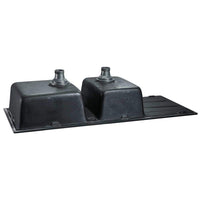 Cefito Stone Kitchen Sink 1160X500MM Granite Under/Topmount Basin Double Bowl Black DIY Kings Warehouse 