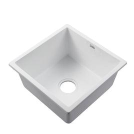 Cefito Stone Kitchen Sink 450X450MM Granite Under/Topmount Basin Bowl Laundry White Cefito Kings Warehouse 