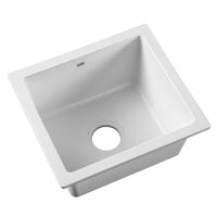 Cefito Stone Kitchen Sink 460X410MM Granite Under/Topmount Basin Bowl Laundry White DIY Kings Warehouse 