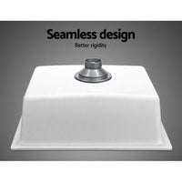 Cefito Stone Kitchen Sink 460X410MM Granite Under/Topmount Basin Bowl Laundry White DIY Kings Warehouse 