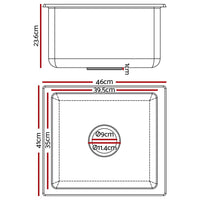 Cefito Stone Kitchen Sink 460X410MM Granite Under/Topmount Basin Bowl Laundry White DIY Kings Warehouse 