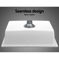 Cefito Stone Kitchen Sink 610X470MM Granite Under/Topmount Basin Bowl Laundry White DIY Kings Warehouse 
