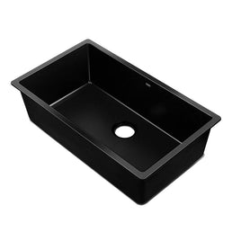 Cefito Stone Kitchen Sink 790X450MM Granite Under/Topmount Basin Bowl Laundry Black DIY Kings Warehouse 