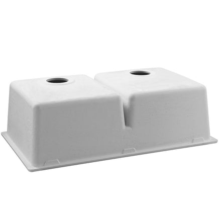Cefito Stone Kitchen Sink 790X460MM Granite Under/Topmount Basin Double Bowl White DIY Kings Warehouse 