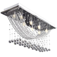 Ceiling Lamp with Glittering Glass Crystal Beads 8 x G9 29 cm Kings Warehouse 