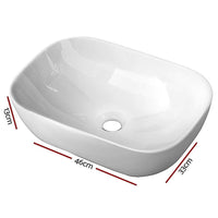 Ceramic Bathroom Basin Vanity Sink Oval Above Counter Top Mount Bowl Kings Warehouse 
