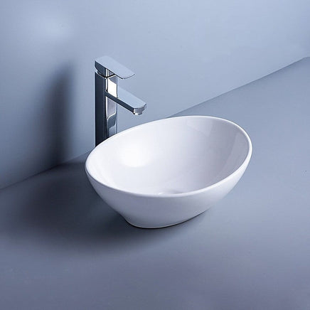 Ceramic Bathroom Basin Vanity Sink Oval Above Counter Top Mount Bowl Kings Warehouse 