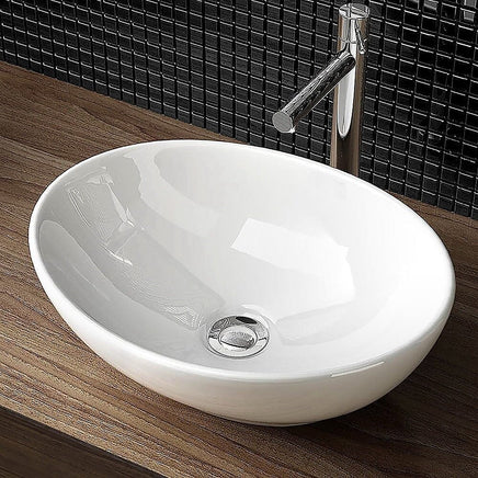Ceramic Bathroom Basin Vanity Sink Oval Above Counter Top Mount Bowl Kings Warehouse 