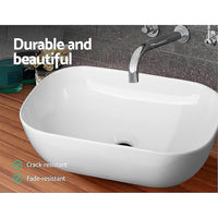 Ceramic Bathroom Basin Vanity Sink Oval Above Counter Top Mount Bowl Kings Warehouse 