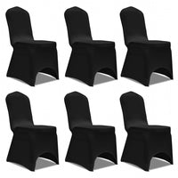 Chair Cover Stretch 6 pcs Black Kings Warehouse 