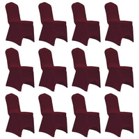 Chair Cover Stretch Burgundy 12 pcs Kings Warehouse 