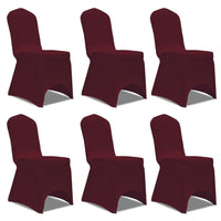 Chair Cover Stretch Burgundy 6 pcs Kings Warehouse 