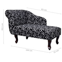 Chaise Longue Black and White Fabric Kings Warehouse 