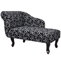 Chaise Longue Black and White Fabric Kings Warehouse 