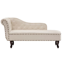 Chaise Longue Cream White Faux Leather Kings Warehouse 