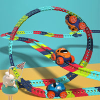 Changeable Track In The Dark Track with LED Light-Up Race Car Flexible Track Toy 92 Kings Warehouse 