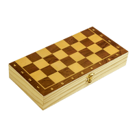 Chess Board Games Folding Large Chess Wooden Chessboard Set Wood Toy Gift Kings Warehouse 