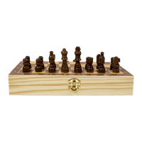 Chess Board Games Folding Large Chess Wooden Chessboard Set Wood Toy Gift Kings Warehouse 