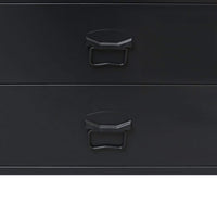 Chest of Drawers Metal Industrial Style 78x40x93 cm Black Kings Warehouse 