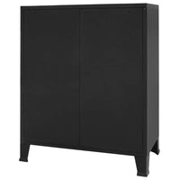 Chest of Drawers Metal Industrial Style 78x40x93 cm Black Kings Warehouse 