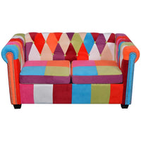 Chesterfield Sofa 2-Seater Fabric Kings Warehouse 