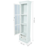 Chic Bookcase Cabinet with 3 Shelves White Wooden Kings Warehouse 