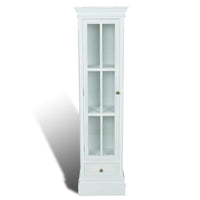Chic Bookcase Cabinet with 3 Shelves White Wooden Kings Warehouse 
