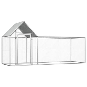 Chicken Coop 3x1x1.5 m Galvanised Steel Coops & Hutches Supplies Kings Warehouse 