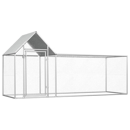 Chicken Coop 3x1x1.5 m Galvanised Steel Coops & Hutches Supplies Kings Warehouse 