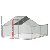 Chicken Coop Cage Run Rabbit Hutch Large Walk In Hen House Cover 3x4x2m coops & hutches Kings Warehouse 
