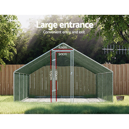 Chicken Coop Cage Run Rabbit Hutch Large Walk In Hen House Cover 8mx3mx2m Kings Warehouse 