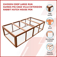 Chicken coop LARGE Run Guinea Pig Cage Villa Extension Rabbit hutch house pen coops & hutches Kings Warehouse 