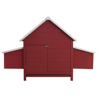 Chicken Coop Red 157x97x110 cm Wood Coops & Hutches Supplies Kings Warehouse 