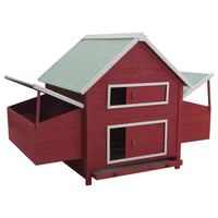 Chicken Coop Red 157x97x110 cm Wood Coops & Hutches Supplies Kings Warehouse 