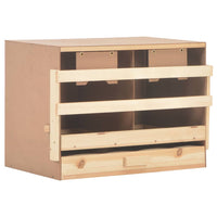 Chicken Laying Nest 2 Compartments 63x40x45 cm Solid Pine Wood Coops & Hutches Supplies Kings Warehouse 