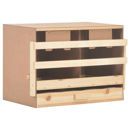 Chicken Laying Nest 2 Compartments 63x40x45 cm Solid Pine Wood Coops & Hutches Supplies Kings Warehouse 