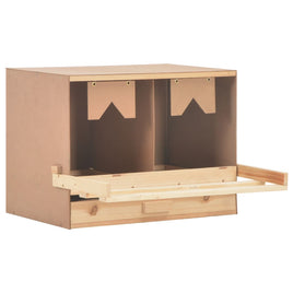 Chicken Laying Nest 2 Compartments 63x40x45 cm Solid Pine Wood Coops & Hutches Supplies Kings Warehouse 