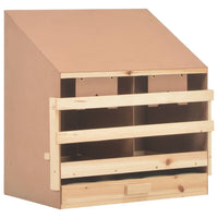 Chicken Laying Nest 2 Compartments 63x40x65 cm Solid Pine Wood Coops & Hutches Supplies Kings Warehouse 