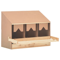 Chicken Laying Nest 3 Compartments 72x33x54 cm Solid Pine Wood Coops & Hutches Supplies Kings Warehouse 