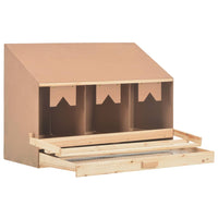 Chicken Laying Nest 3 Compartments 93x40x65 cm Solid Pine Wood Coops & Hutches Supplies Kings Warehouse 