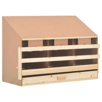 Chicken Laying Nest 3 Compartments 93x40x65 cm Solid Pine Wood Coops & Hutches Supplies Kings Warehouse 