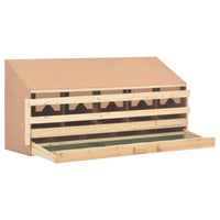 Chicken Laying Nest 5 Compartments 117x33x54 cm Solid Pine Wood Coops & Hutches Supplies Kings Warehouse 
