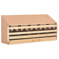 Chicken Laying Nest 5 Compartments 117x33x54 cm Solid Pine Wood Coops & Hutches Supplies Kings Warehouse 