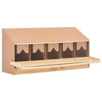Chicken Laying Nest 5 Compartments 117x33x54 cm Solid Pine Wood Coops & Hutches Supplies Kings Warehouse 