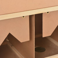 Chicken Laying Nest 5 Compartments 117x33x54 cm Solid Pine Wood Coops & Hutches Supplies Kings Warehouse 